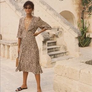 Marie Louise Midi Dress Mila Animal Print